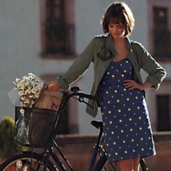 Anthropologie Dresses & Skirts - Anthropologie Floreat Gold Polka Dot Dress